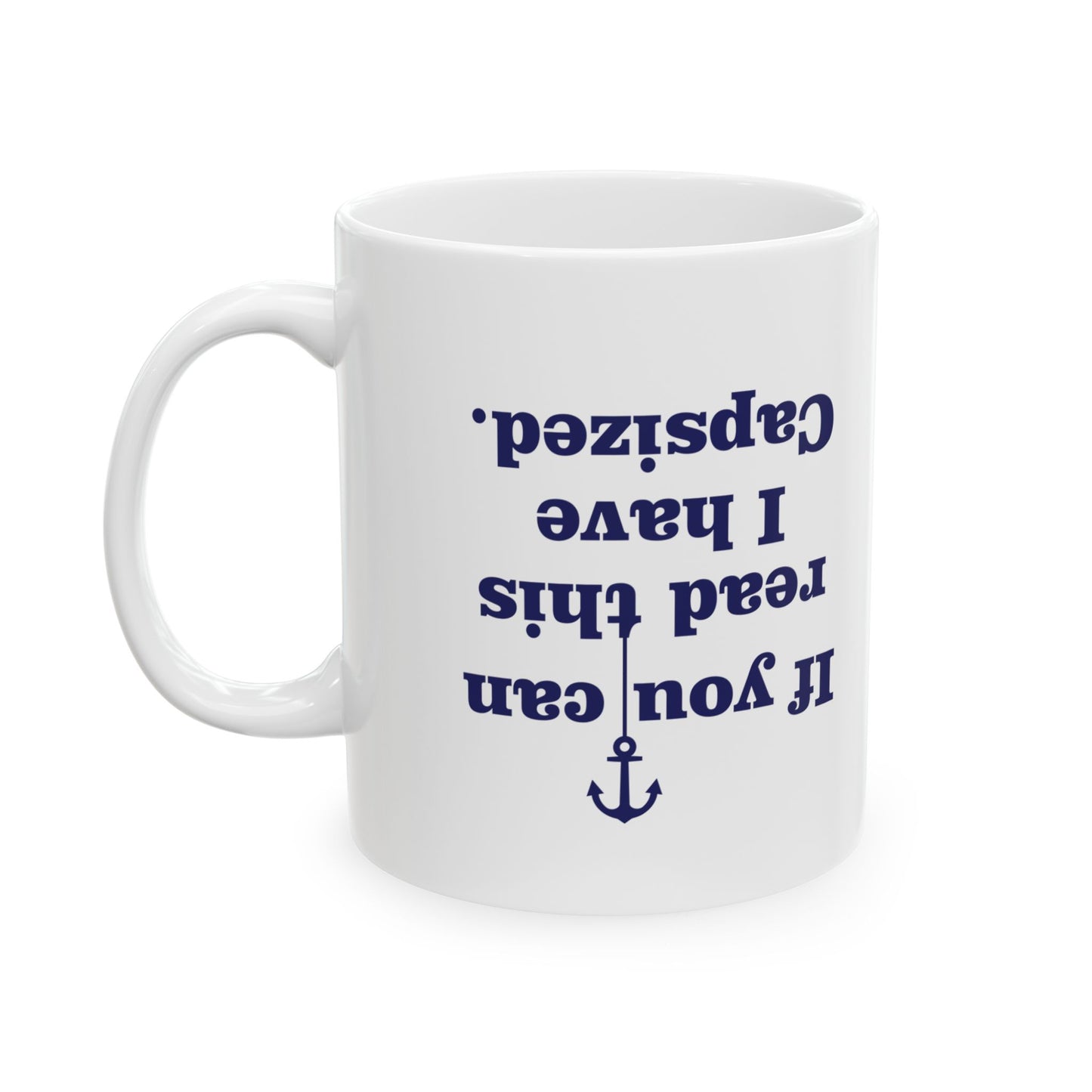 Capsized Funny Boat Mug