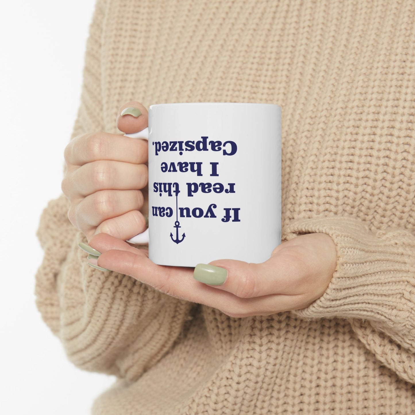 Capsized Funny Boat Mug