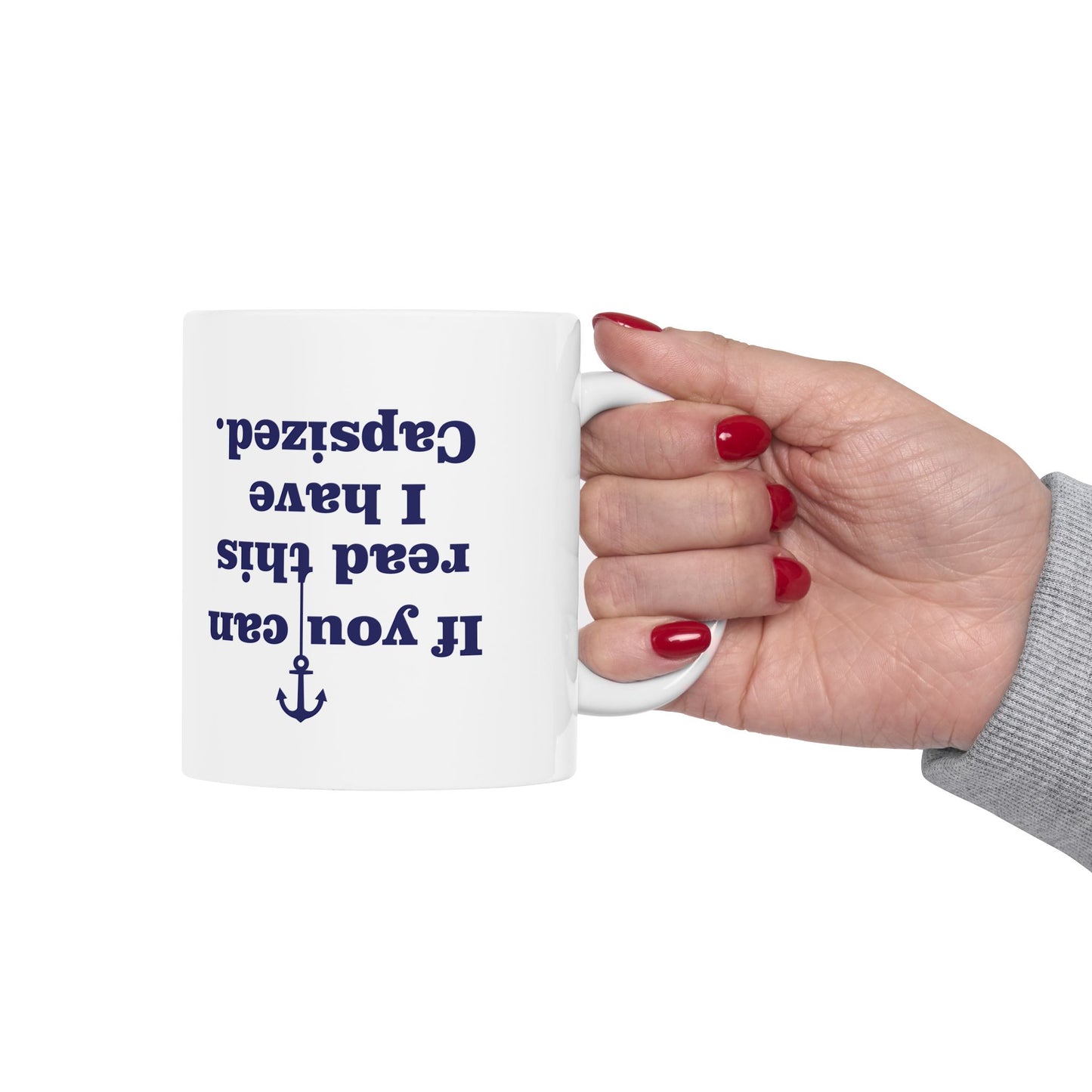 Capsized Funny Boat Mug