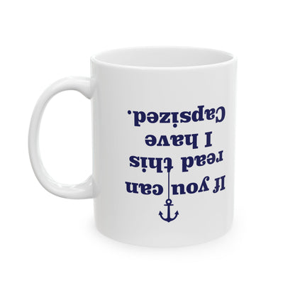 Capsized Funny Boat Mug