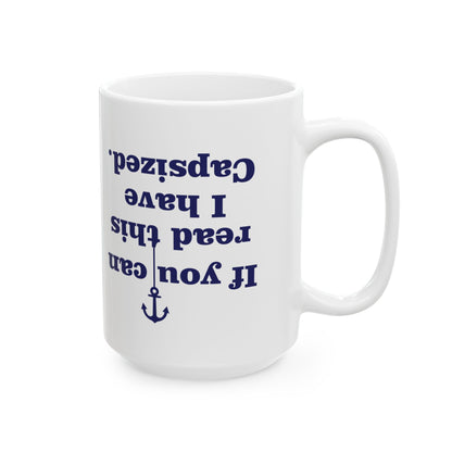 Capsized Funny Boat Mug