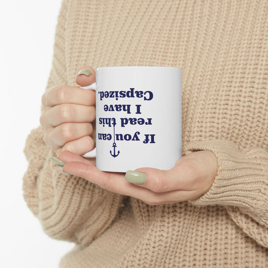 Capsized Funny Boat Mug