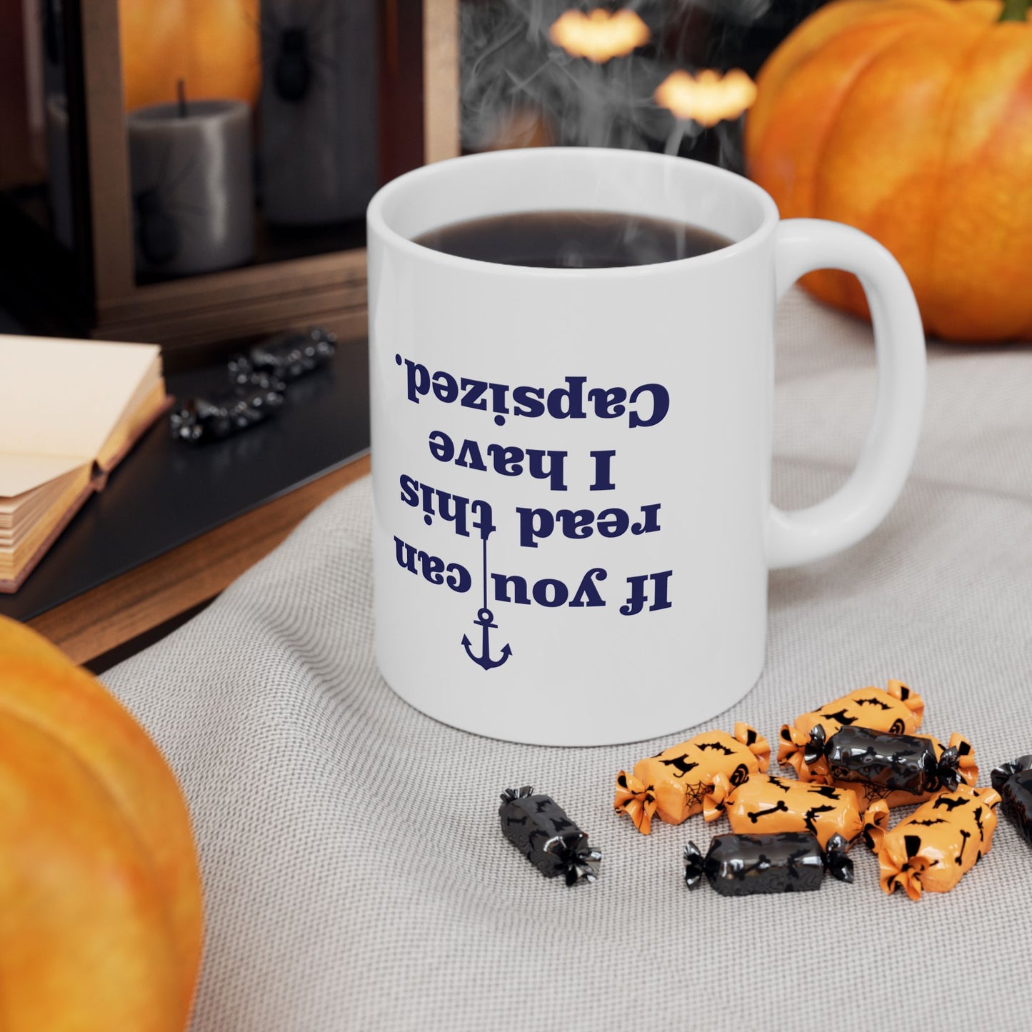 Capsized Funny Boat Mug