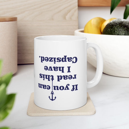 Capsized Funny Boat Mug