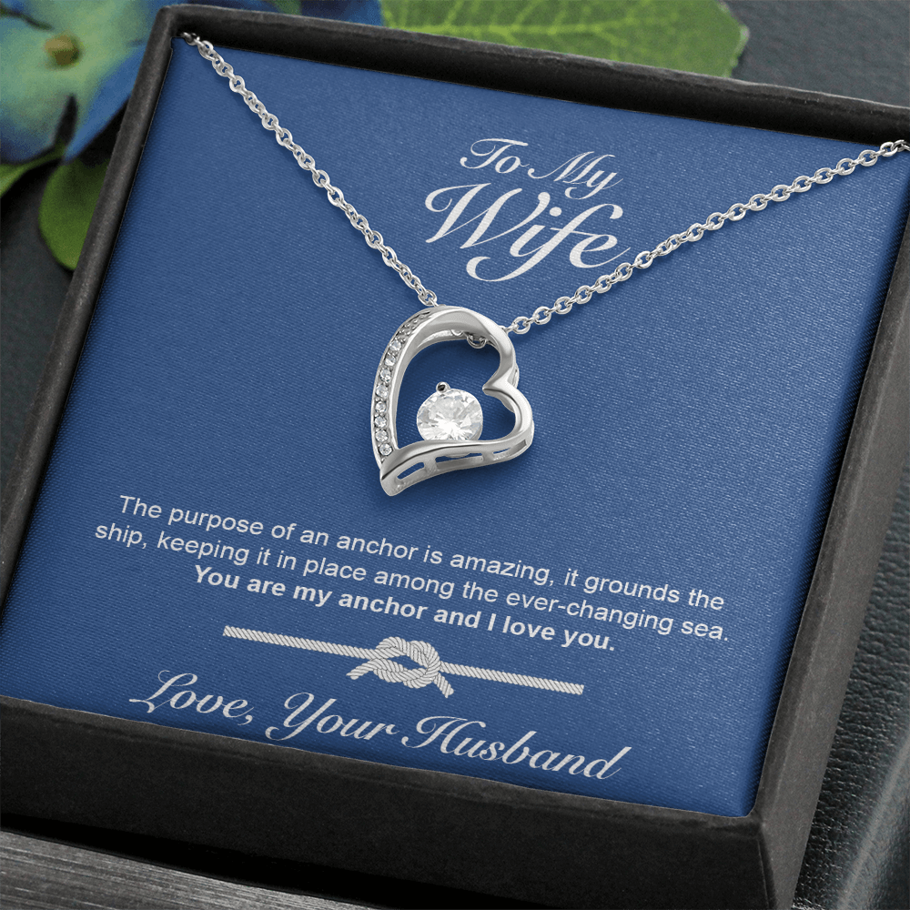 My Wife - My Anchor - Heart and Soul Necklace