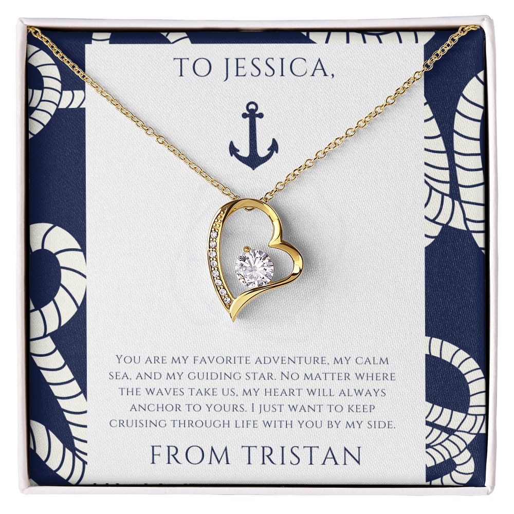 Personalized for Your Wife - My Calm Sea - Heart and Soul Necklace